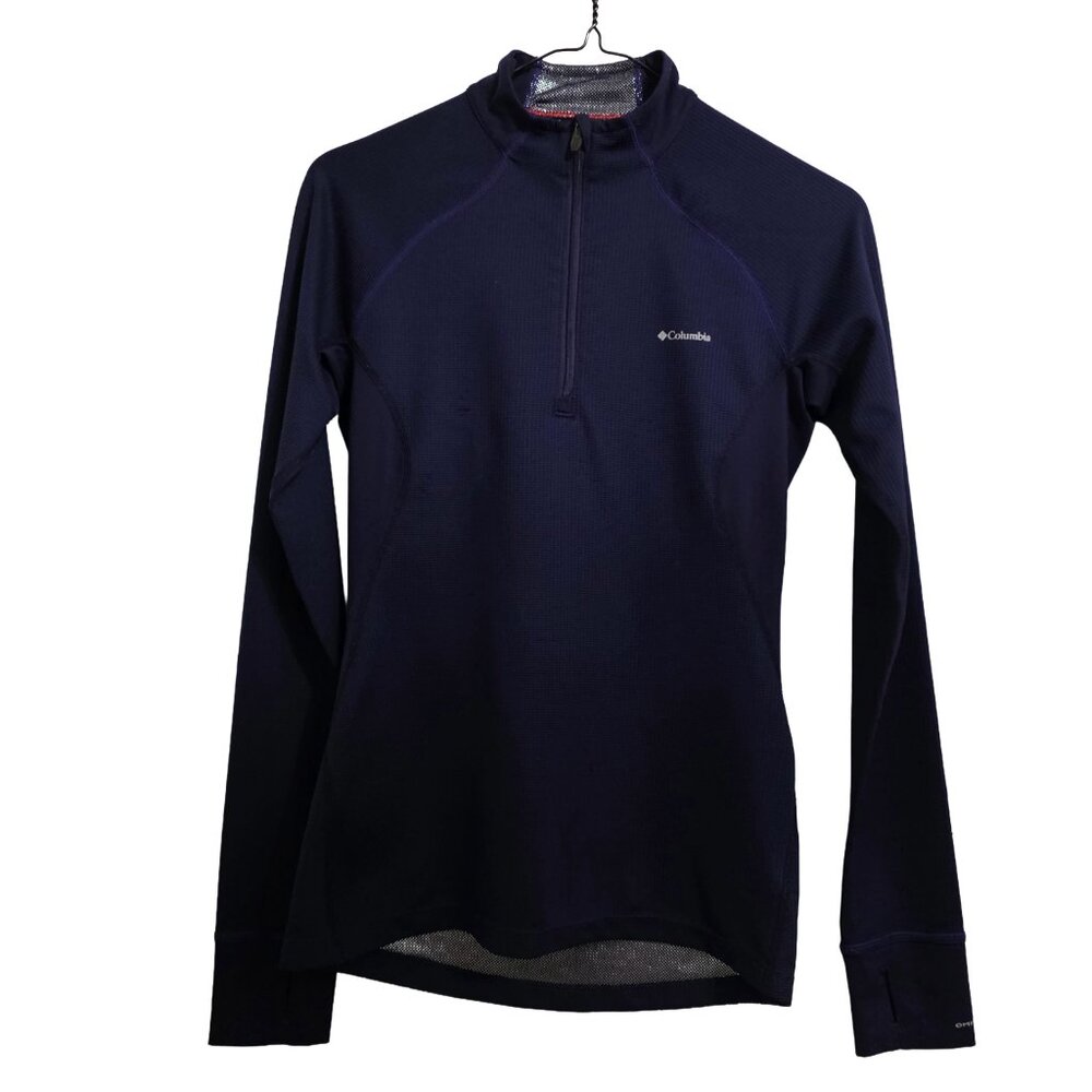 Columbia Long Sleeve Half Zip Omni-Heat Ribbed Purple Top Women's Size XS